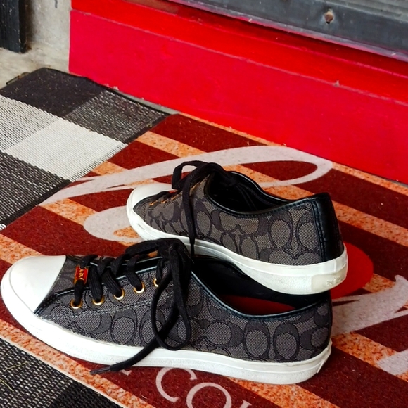 Coach Shoes - Black  Coach shoes, gold accents, size 10